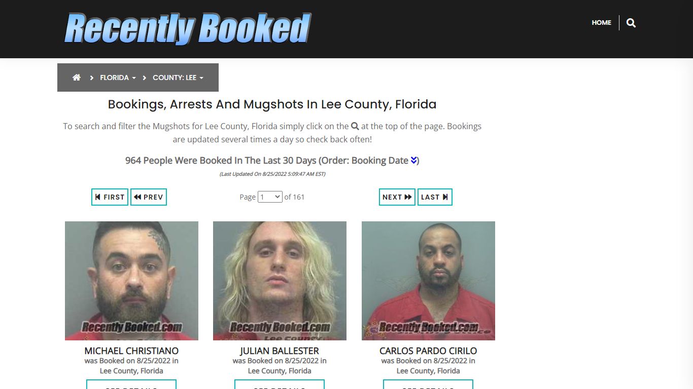 Recent bookings, Arrests, Mugshots in Lee County, Florida - Recently Booked